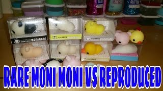 RARE MONI MONI SQUISHY TOY VS REPRODUCED STRETCH TOYS