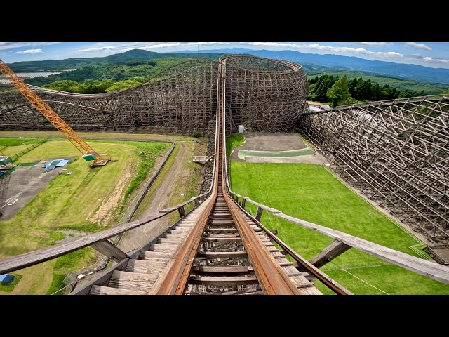 木製コースター『ジュピター』 先頭 on-ride POV (乗車映像) / 城島