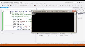 C# Dersleri 30 Dinamik Diziler