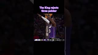 LeBron denies PJ Washington’s three point attempt 🔥🔥 #shorts #viral