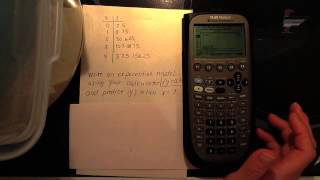 Exponential Regression on the TI-89 1