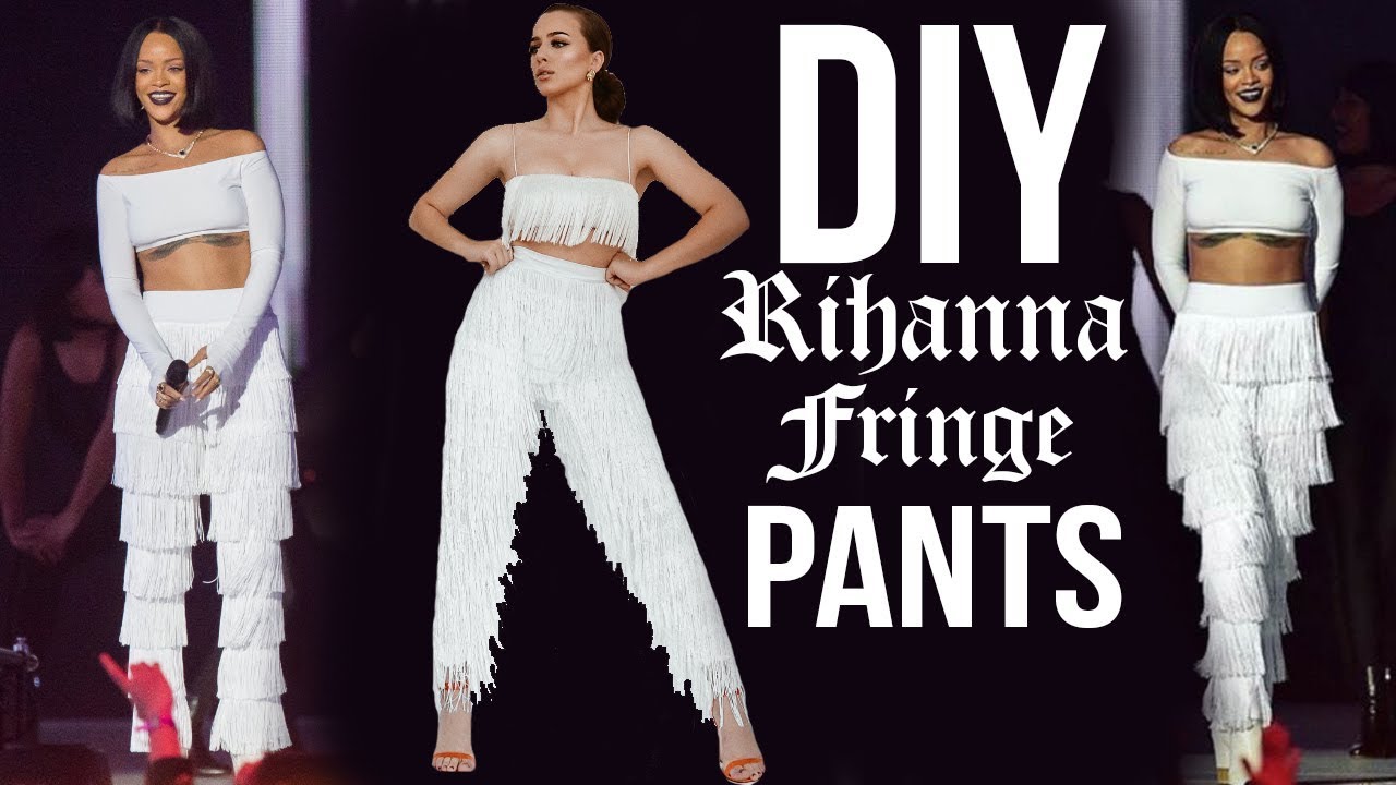 DIY RIHANNA - FRINGE PANTS - ( EASY )