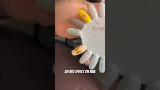 2D effect Art on Nail. #tips #nailart #nails #tricks #art #tutorial