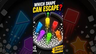 Which Shape Can Escape 🤔 #Shorts #unity
