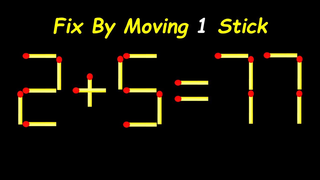Fix This Equation by Moving JUST ONE Stick – Brain Teaser!