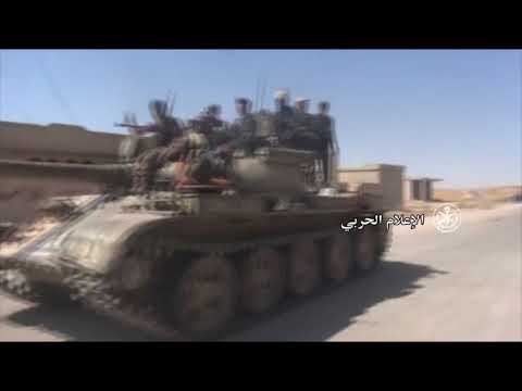 مشاهد دخول وحدات الجيش العربي السوري والقوات الرديفة إلى بلدة عقيربات بريف حماة الشرقي