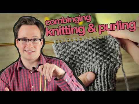 Combined Knit and Purl: How to Combine Knitting and Purling - YouTube