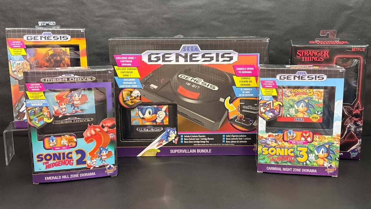 ASMR Sega Genesis Display Console Unboxing Supervillain Boss Bundle + Sonic Classics Satisfying