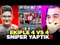 AŞIRI EĞLENCELİ 4 VS 4 SNIPER YAPTIK!! 😂 TÜM EKİBİ ÇILDIRTTIK! | PUBG MOBILE