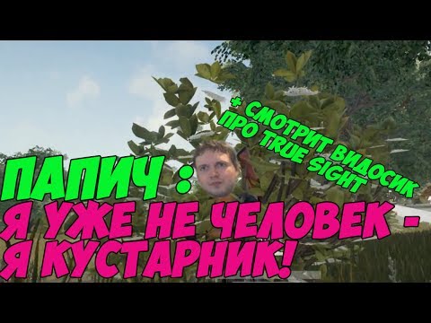 Папич : Я уже не человек - Я кустарник! + смотрит видосик True Sight!