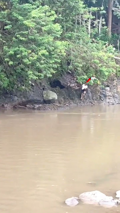pahami sekitar lokasi pemancingan‼️salah spot mancing di sungai bisa berbahaya,waspadalah#shorts
