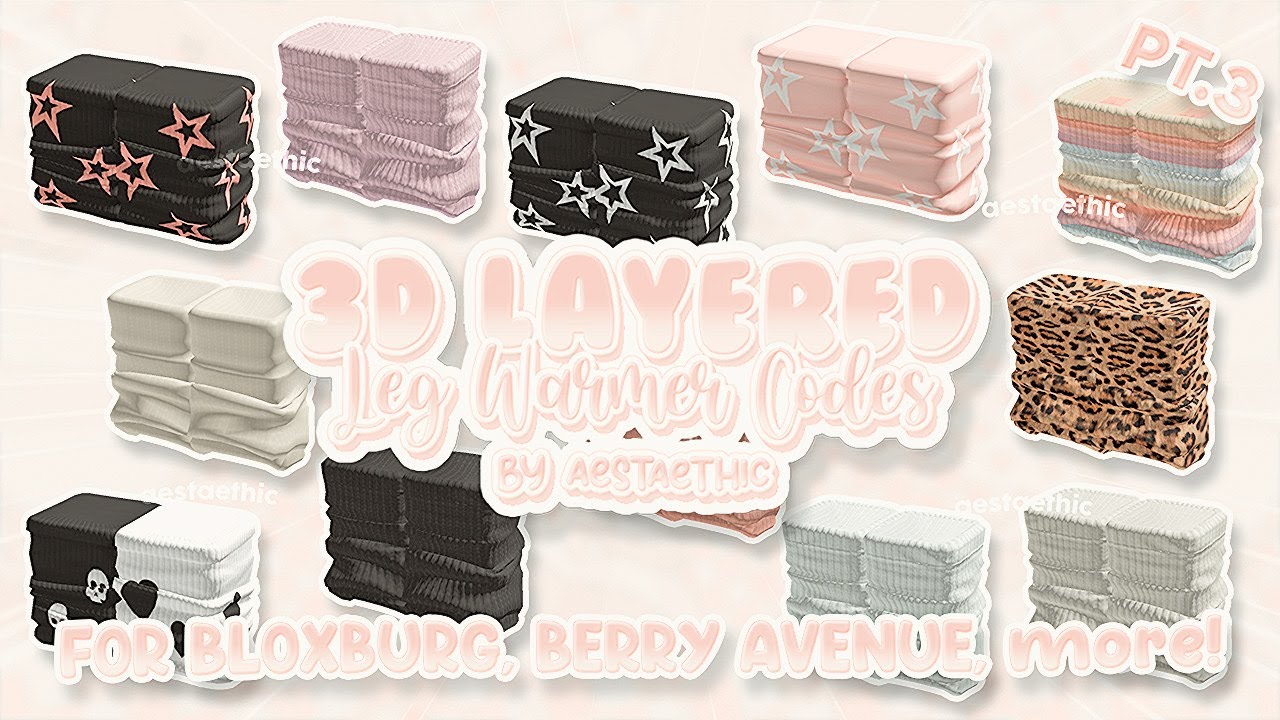 LEG WARMER CODES for bloxburg & berry avenue PT.3! #roblox #aesthetic # ...