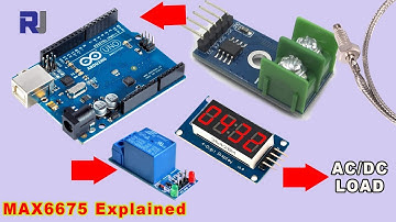 E20 MAX6675 K-Thermocouple 3 Example with relay and display with code RJT20