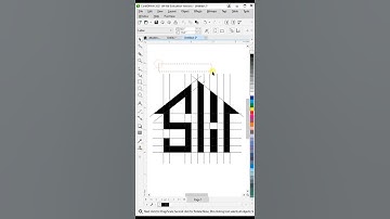 SH + House Logo Design in Coreldraw #shorts #shortsvideo