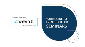 Cvent event tech for seminars