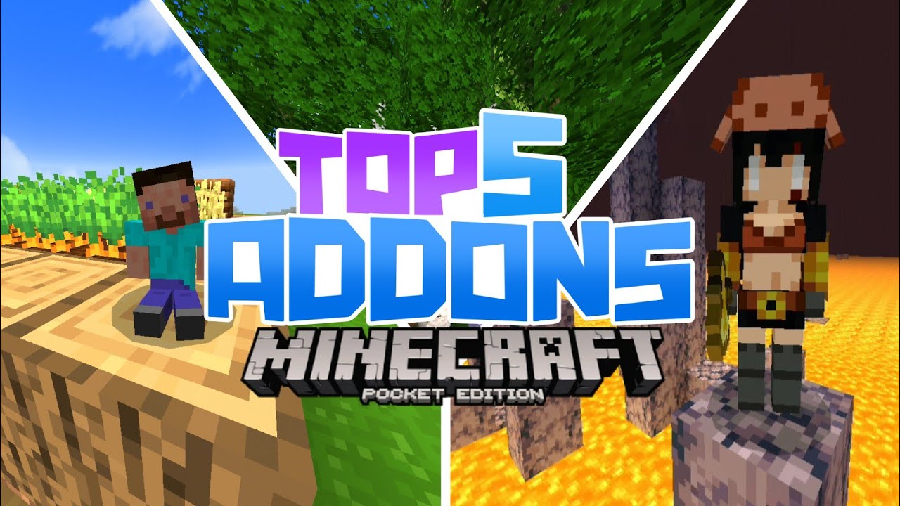 TOP 5 ADDONS PARA MINECRAFT PE | 1.16 | BEDROCK | ADD-ON - YouTube