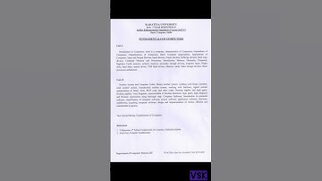 Kakatiya University Fundamentals of Computers Syllabus #ku #fct #computers #kufct #vsk #kakatiya
