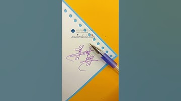 Jaweria Signature Design | How To Sign The Letter J #shorts