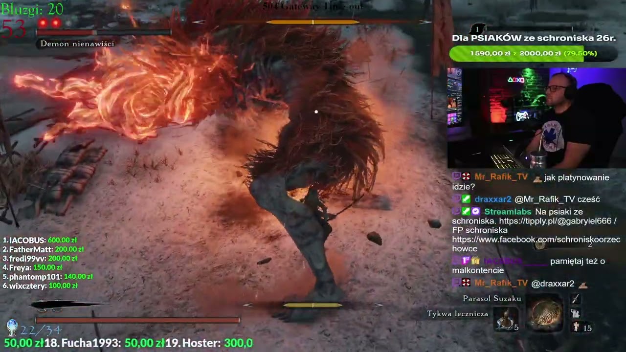 Skrót: SEKIRO 10 Boss Demon nienawiści. #sekiro #gabryiel666 #bossfight #twitch