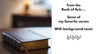 Book of Acts Favorite Bible Verses With Background Music
