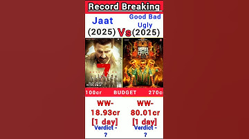 Good Bad Ugly Vs Jaat Box Office Collection | Good Bad Ugly 1st day collection #shorts
