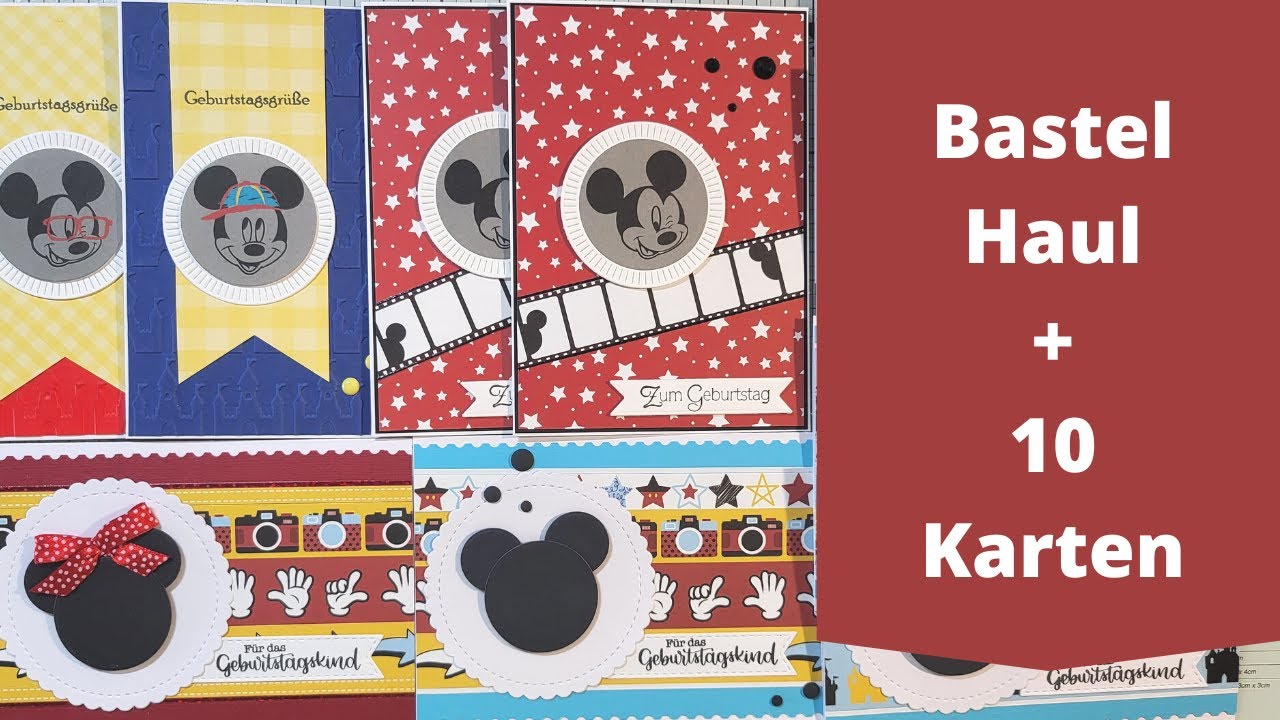Stempelbar Haul |  inkl 10 Karten | Mikey und Minnie Maus | #kartenbasteln #haul