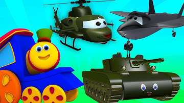 บ๊อบรถไฟ | เยี่ยมชมค่ายทหารบก | เรียนรู้ยานพาหนะ | Visit to Army Camp