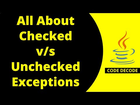 Video: Cum știe compilatorul despre excepția verificată?