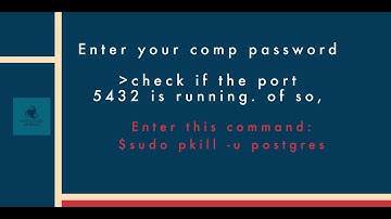 Port 5432 : already in use Postgres server