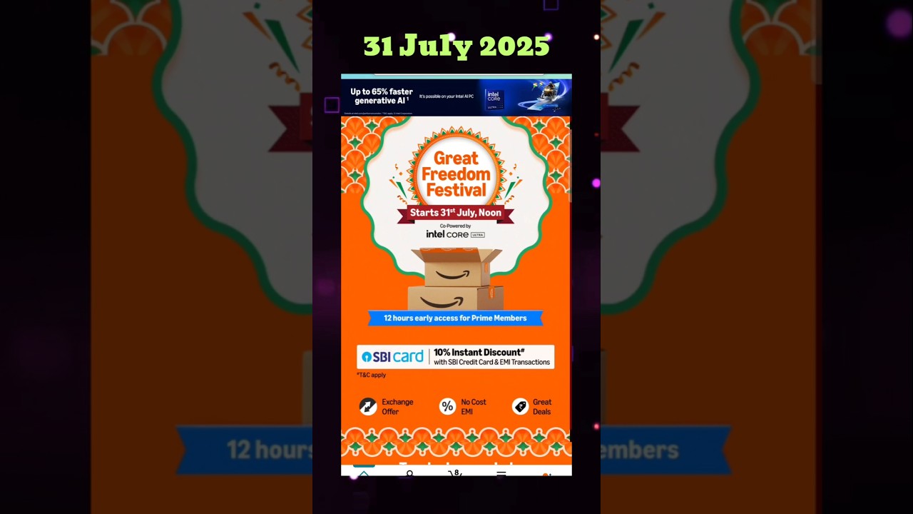🔥 Amazon Great Freedom Festival 2025 is LIVE! 🔥Biggest Deals of the Year on Mobiles, Electronics