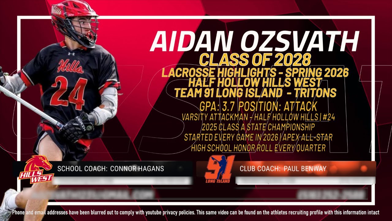 Aidan Ozsvath - Lacrosse Highlights Spring 2026