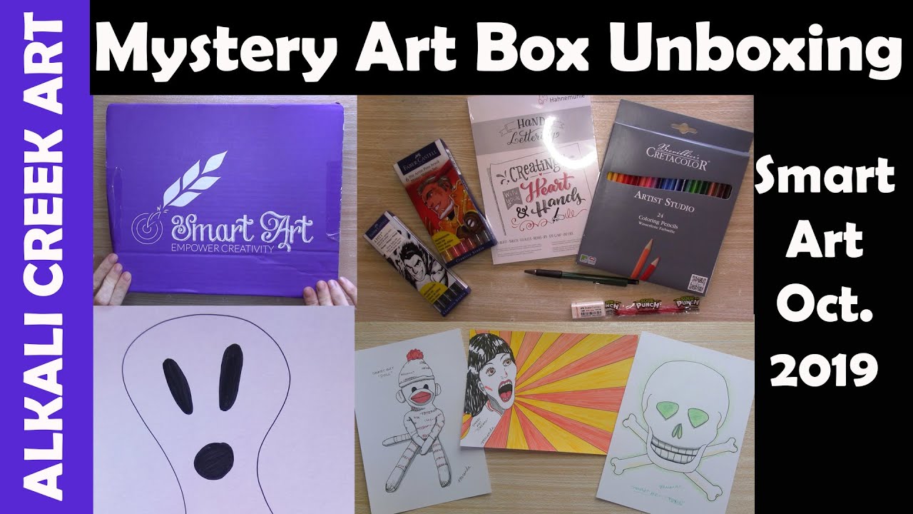 Mystery Art Box, Smart Art October 2019 Unboxing, Inktober Version