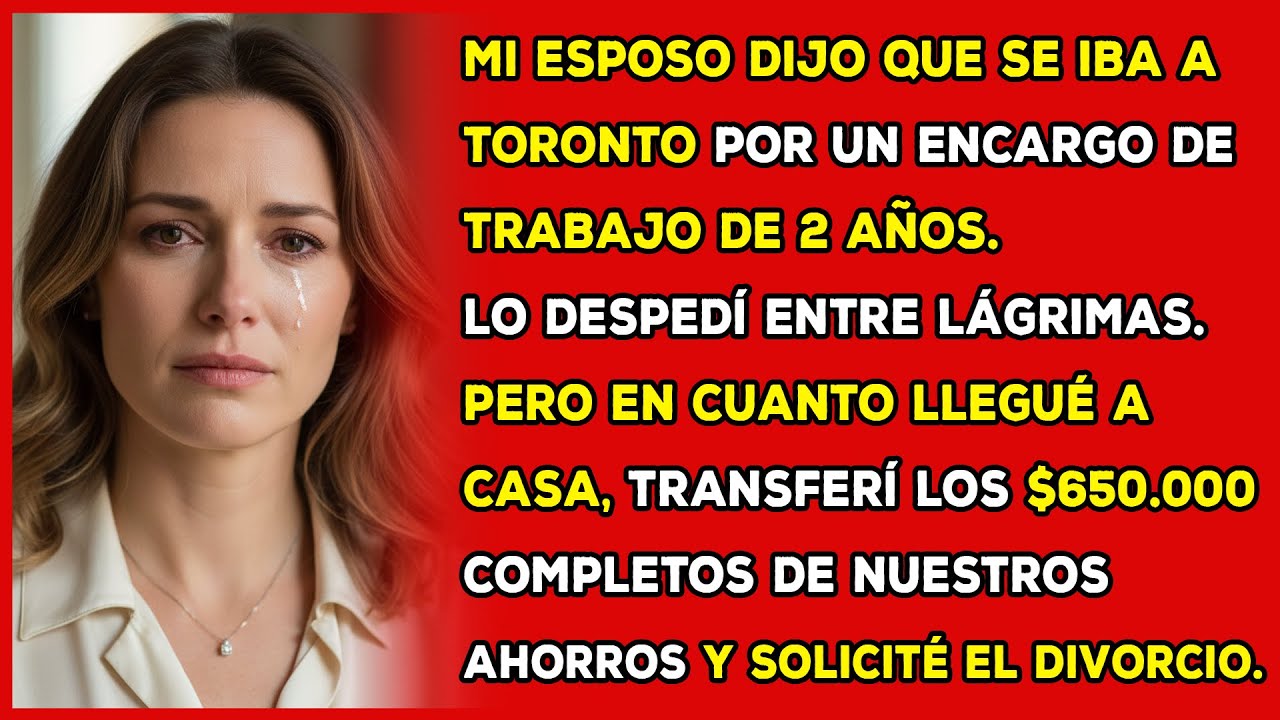 Mi esposo se fue por un trabajo de 2 años. Fingí llorar, tomé nuestros $650.000 y rápidamente...