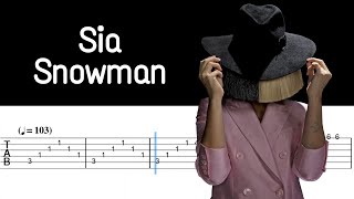 Snowman - Sia || Easy Guitar Tabs