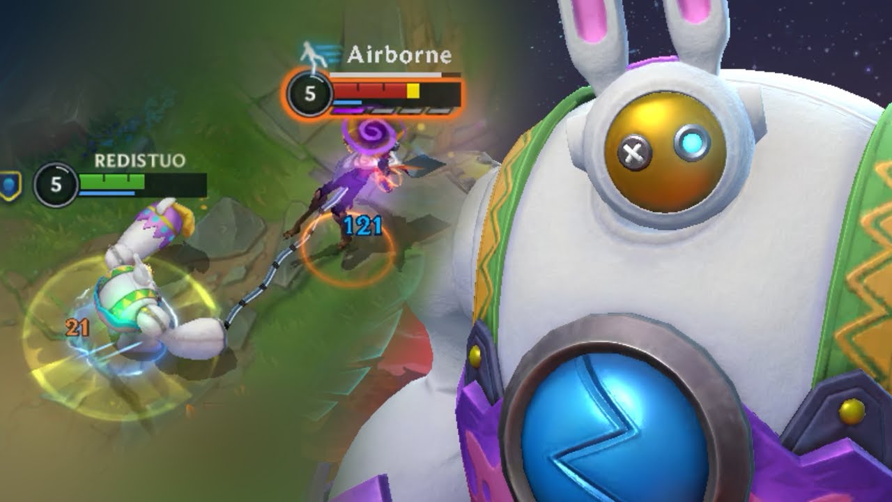 COTTONTAIL BLITZCRANK GAMEPLAY | NEW SKIN (BUILD & RUNES) - YouTube