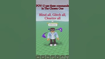 POV: U use these commands in The Chosen One #shorts (Roblox)