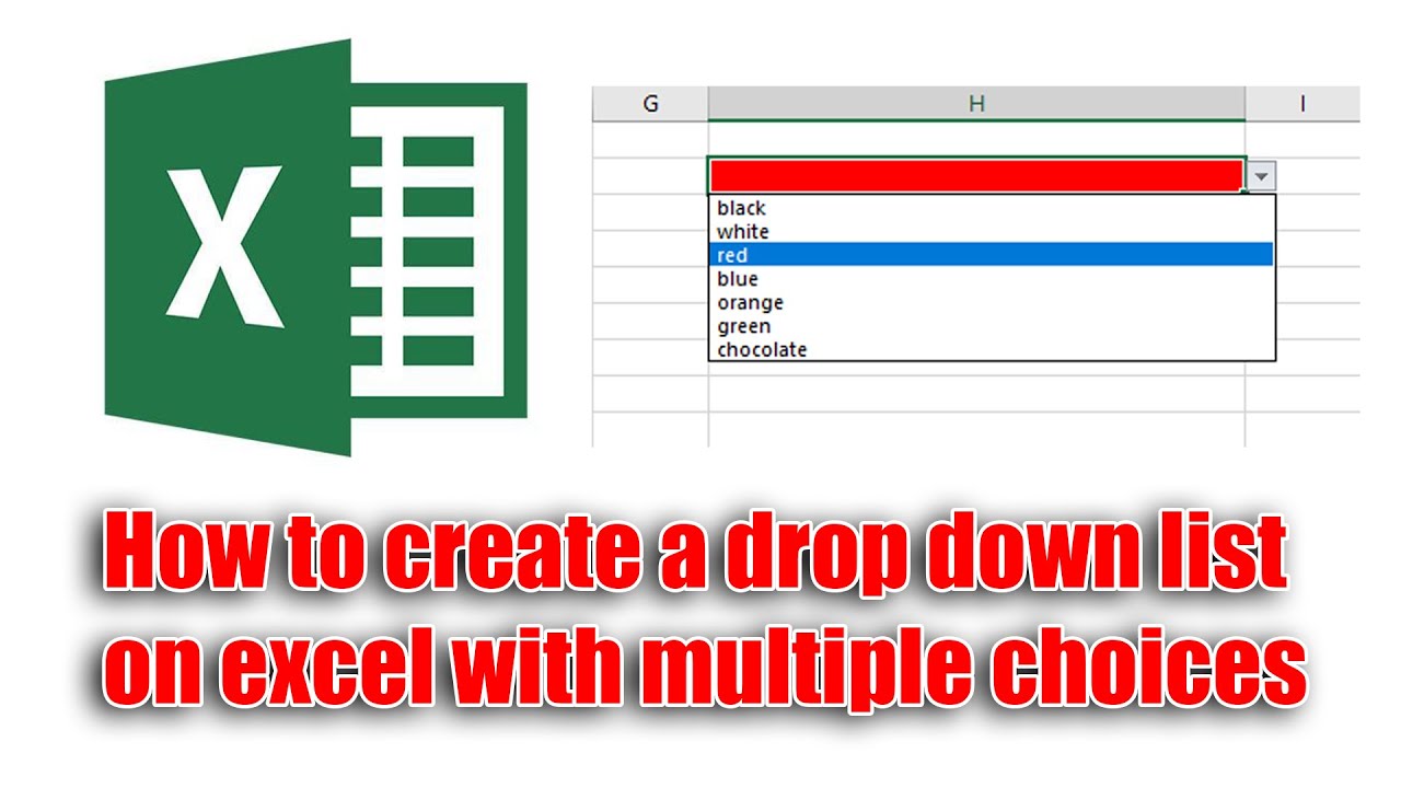 How To Create A Drop Down List On Excel With Multiple Choices YouTube How To Create A Drop Down List On Excel With Multiple Choices YouTube