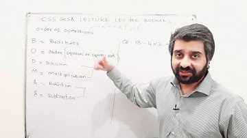 Css Gsa Lecture Series Lec 6 BODMAS
