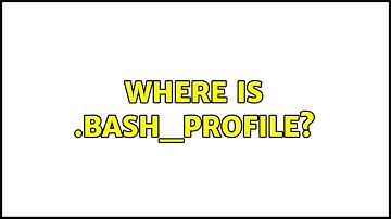 Ubuntu: Where is .bash_profile?