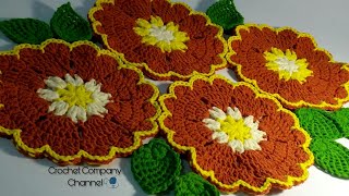 مفرش كروشيه وحدات سهل وبسيط ورقيق _ How to crochet Easy Doily