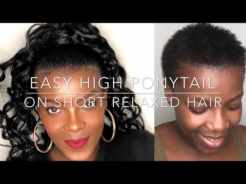 Easy High Ponytail On Short Relaxed Hair South African Youtuber