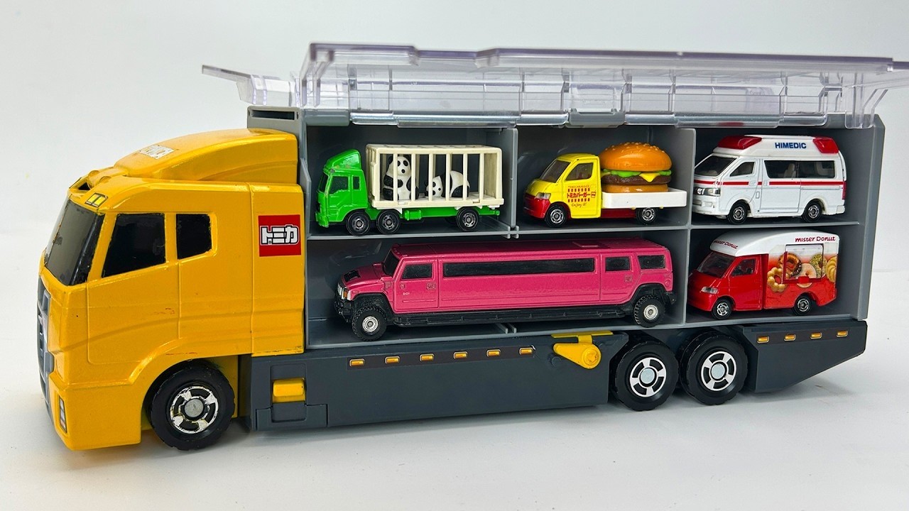 トミカ☆高級ミニカーを開封してコンボイ出発！ホンダNSXも参加☆Unbox