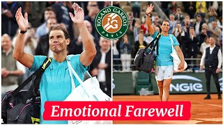 Rafael Nadal Emotional Farewell & Goodbye at Roland Garros 2024 after R1 Loss