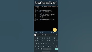 Python program to Print Sandglass Number Pattern #shorts #youtubeshorts #shortsvideo
