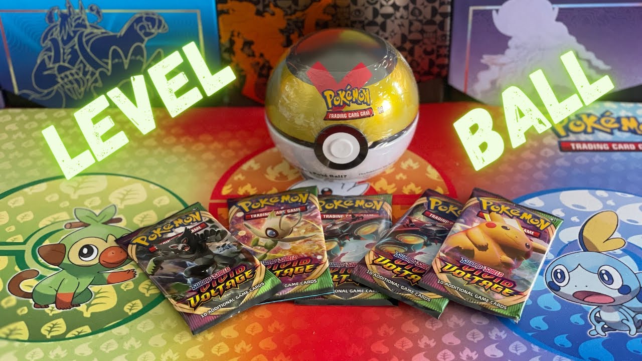 Series 6 Level Poke Ball Tin & Vivid Voltage Booster Pack Pokemon TCG Opening