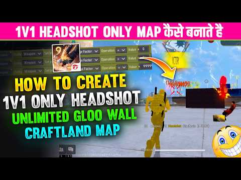 How To Create 1v1 Only Headshot Craftland In Free Fire 🔥 | Make Unlimited Gloo Wall Craftland Map