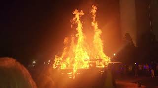 Lighting of the 2022 UNCG Homecoming Bonfire