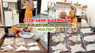 AYAM SEPEREMPAT KILO BISA JADI STOK LAUK SEBANYAK INI 😱| GIMANA CARANYA ⁉️| MEALPREP| CARA BERHEMAT 