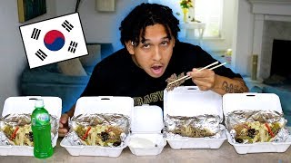 FIRST TIME TRYING KOREAN FOOD MUKBANG!