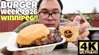 Trying CRAZY Le Burger Week 2026 Burgers in Winnipeg!! 🍔 [4K]